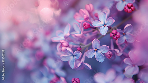 Blooming lilac flowers as background closeup © Daniel