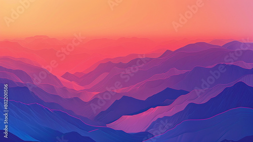 Explore a sunrise gradient background alive with vibrancy, where bold colors transition into richer hues, igniting a dynamic space for graphic resources. © Kanwal