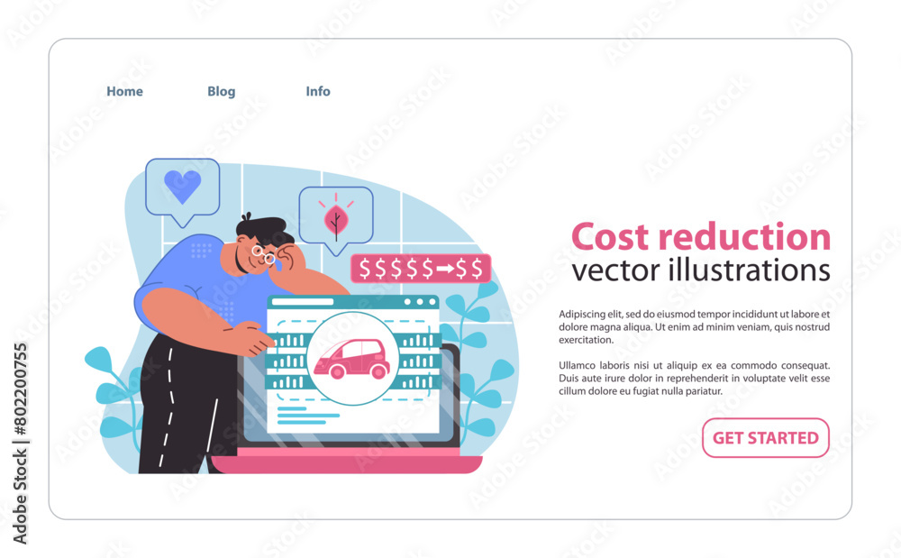 Fototapeta premium Financial savvy in electric car ownership. A fresh take on reducing costs in eco-friendly.