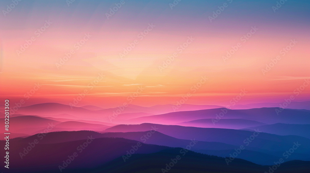 Explore a gradient backdrop moving from sunrise oranges to dusk pinks, capturing the essence of a day's journey in one canvas.
