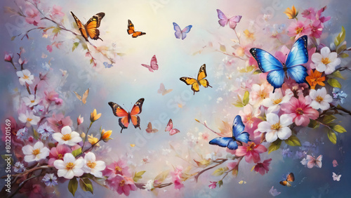 A Field of Color: Butterflies Dance Among Summer Wildflowers
