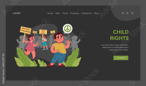 Child rights concept. Vector illustration