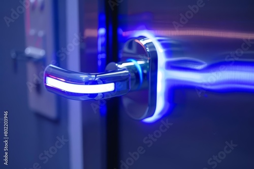 Selfsterilizing door handles use UV light to disinfect themselves after each use