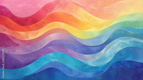 Experience the serene beauty of simplicity as vibrant colors cascade into a harmonious gradient wave.