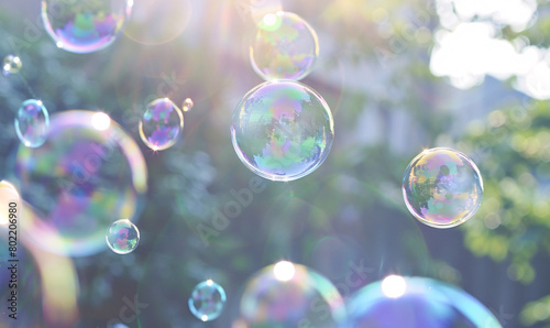 soap bubbles background-generative aI