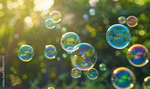 soap bubbles background-generative aI