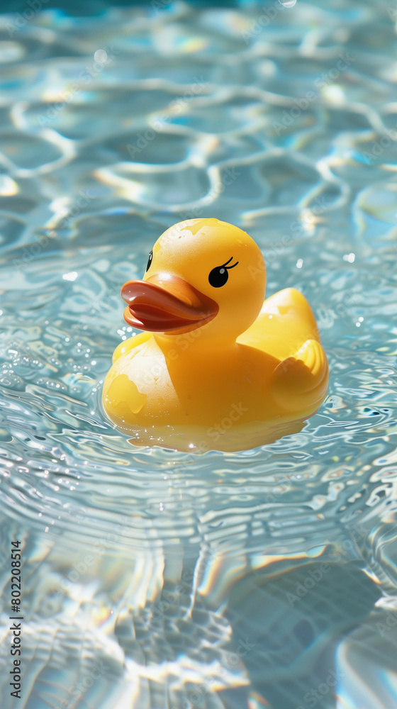 a rubber yellow duck in the pool a rubber yellow duck in the pool