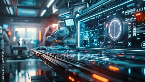 Wallpaper Mural A robot arm that is an innovation in healthcare The automation and control of future hospital equipment with holographic data represents incredible advances in medical robotics. Torontodigital.ca