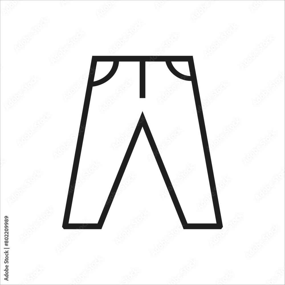 long pants vector icon line template long pants vector icon line template