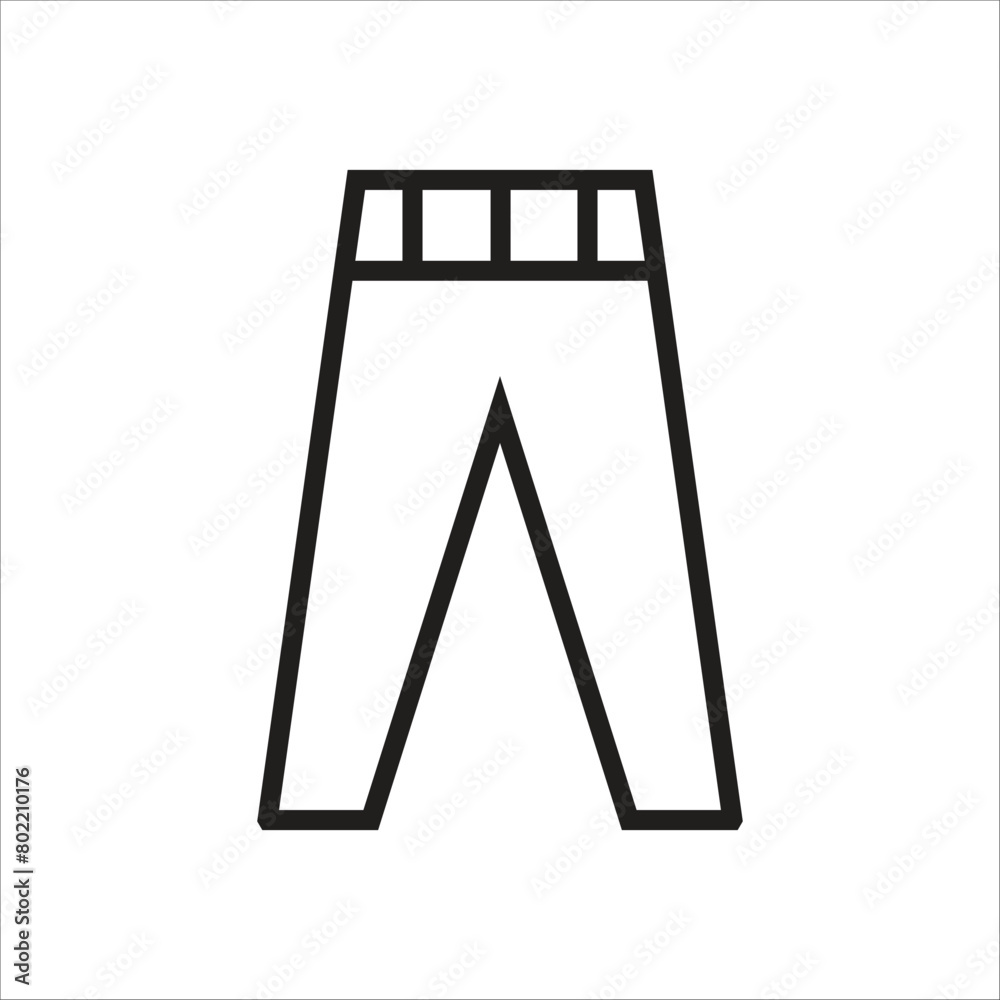 long pants vector icon line template