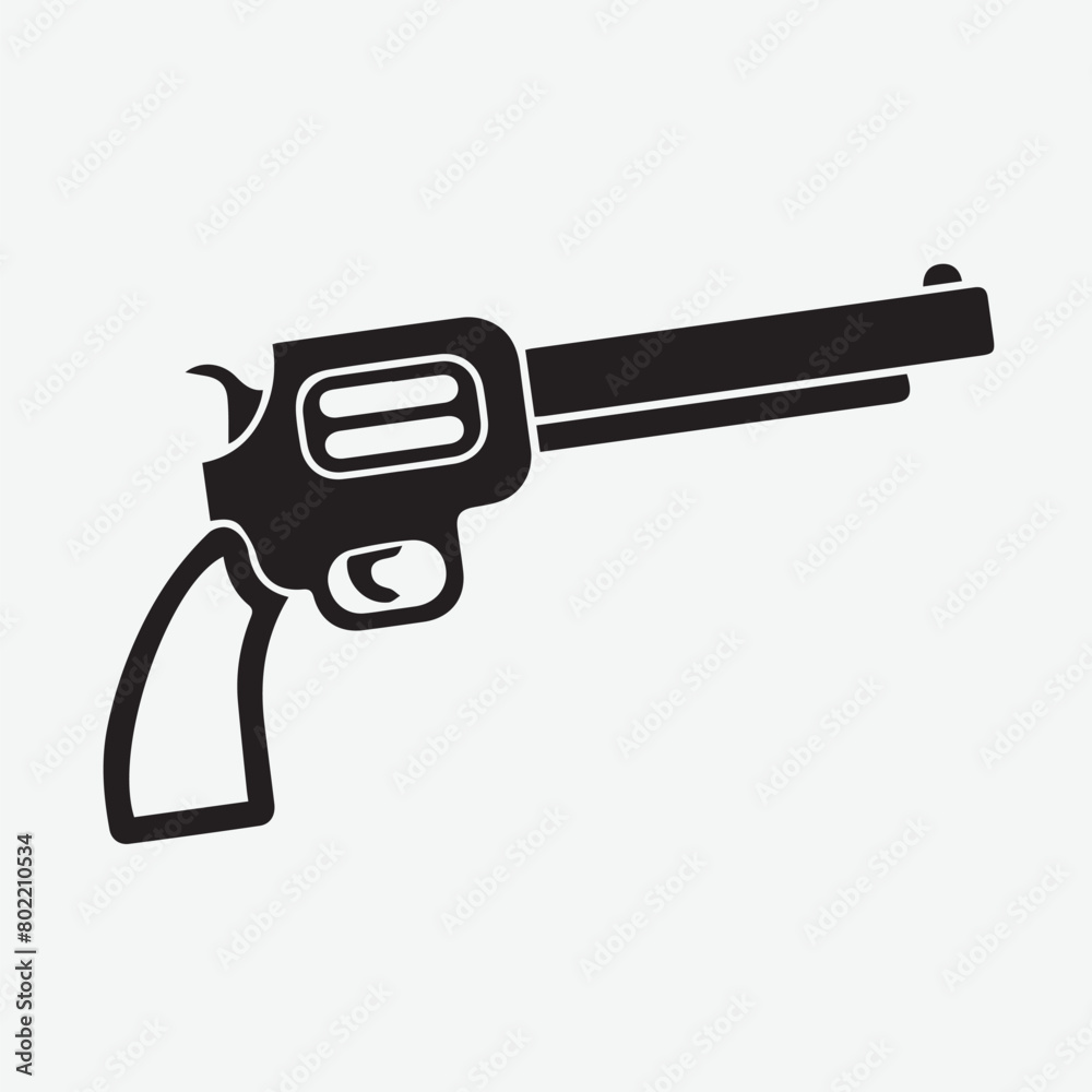 Gun Vector Clipart battle Design Black Color Dual-Wield Pistols Stock ...