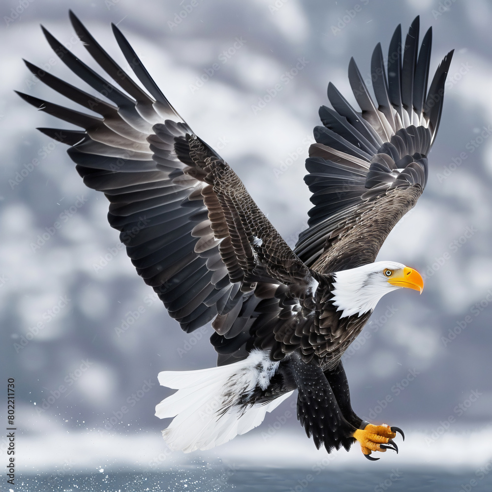Obraz premium Photo stellers sea eagle in nature