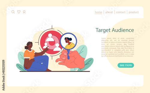 Target audience exploration in niche marketing. Visual representation of demographic analysis.