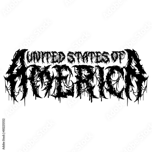AMERICA - USA Death Metal font 