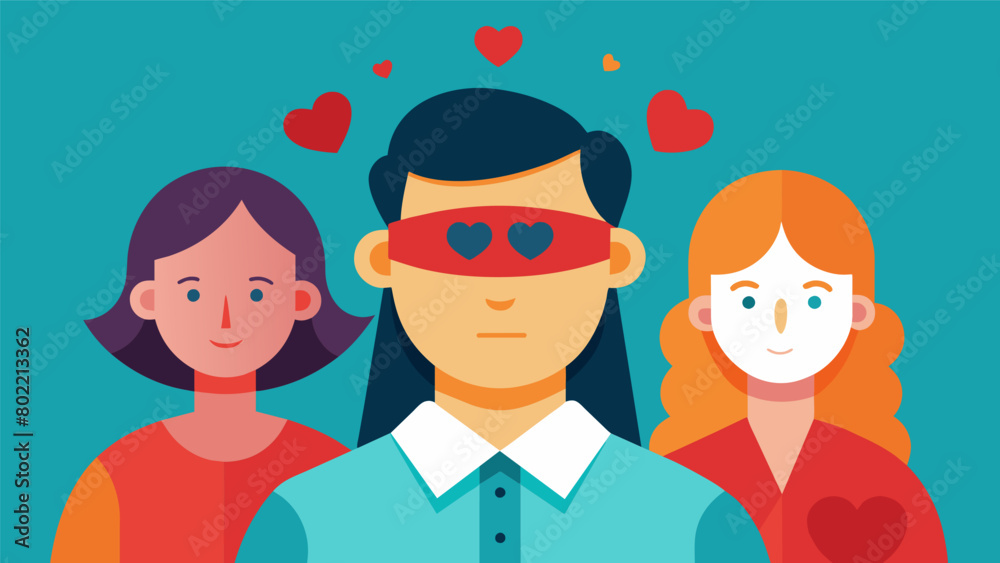 A romance writer with prosopagnosia or face blindness portrays the complexities of relationships from the perspective of someone who struggles to. Vector illustration