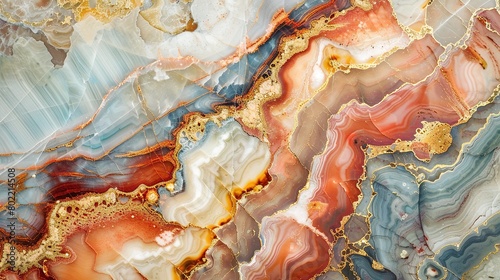 abstract background  colored marble with veins of mother-of-pearl and gold