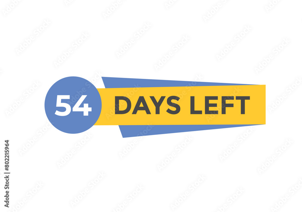 54 days to go countdown template. 54 day Countdown left days banner design. 54 Days left countdown timer
54 days to go countdown template. 54 day Countdown left days banner design. 54 Days left countdown timer