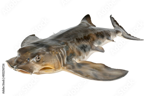 Giant Guitarfish On Transparent Background.