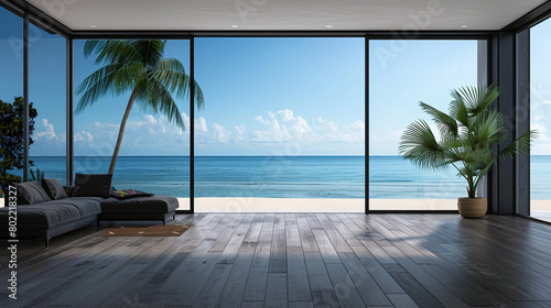 Elegant Seaside Home Interior: Tropical Style with Ocean View