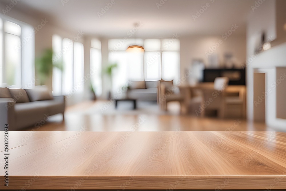 empty table in living room 