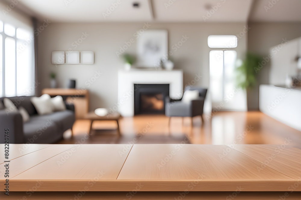 empty table in living room 