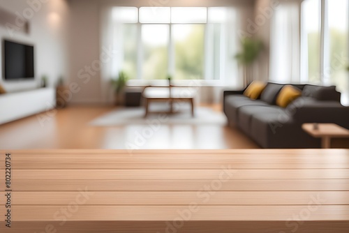 empty table in living room 
