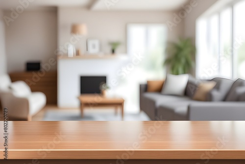 empty table in living room 