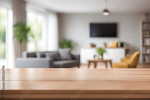 empty table in living room 