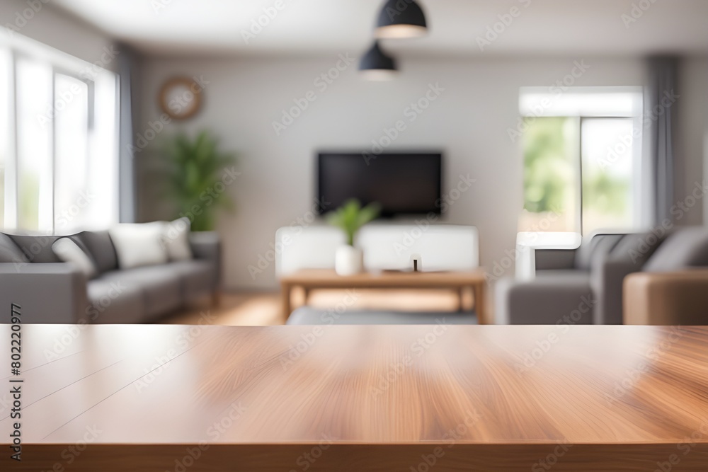 Fototapeta premium empty table in living room 