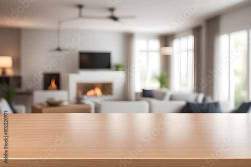 empty table in living room 