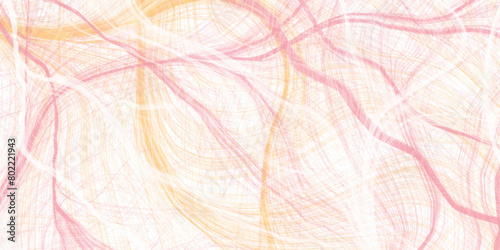 colorful pattern liquid swirl paint white Illustration background. Tangled thin curves undulating lines on a white canvas. Grunge texture with distress pink rough trace.,Vector. 