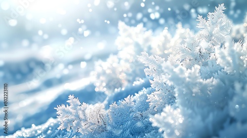 Perfectly climate-controlled environment, frosty white background