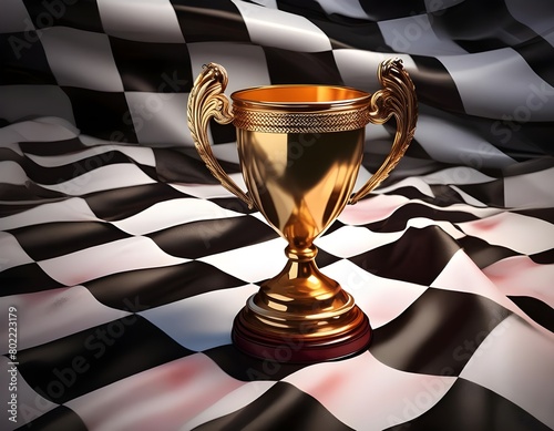 black and white checkered flags