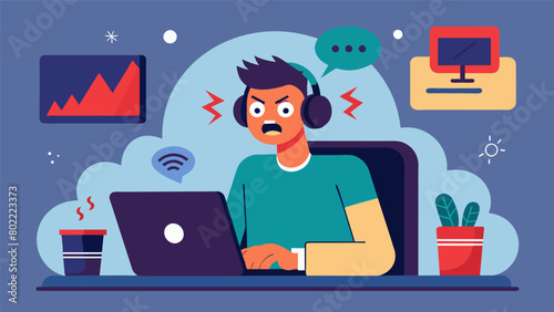 An online therapy session has the client typing furiously describing their heightened sense of fear and panic induced by the doctors instructions to.