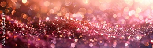 Romantic Pink Gold Bokeh Circle Lights on Abstract Background for Valentine s Day  Women s Day  or Any Special Event