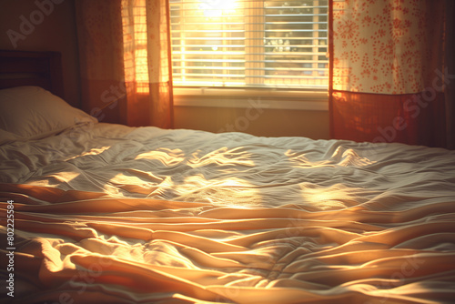 A soft bed at dawn photo