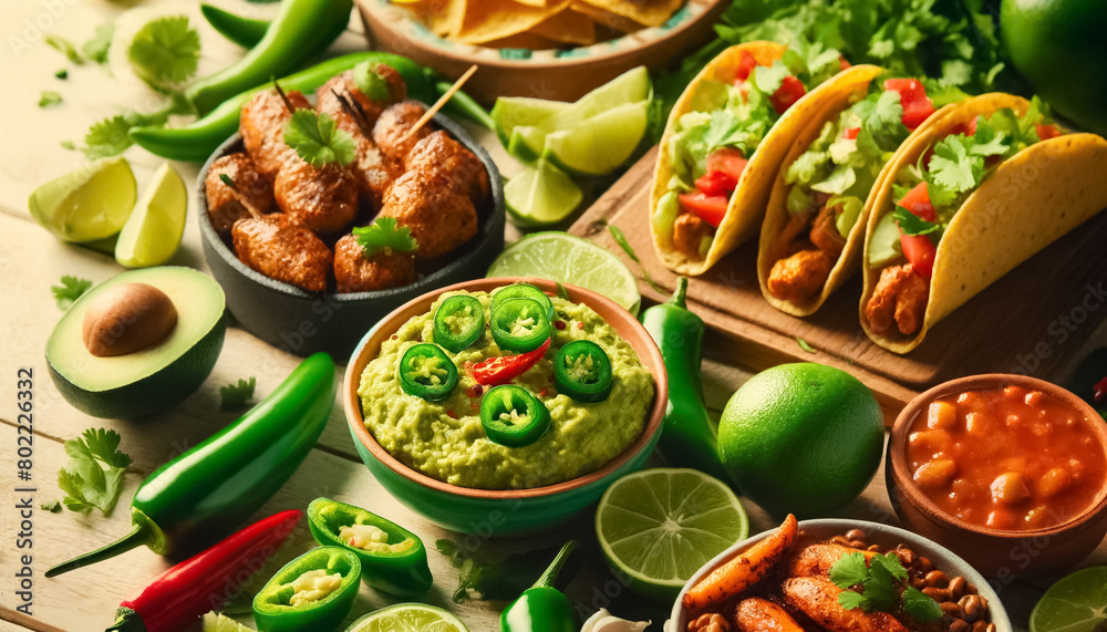 Vibrant Cinco de Mayo Cuisine Close-Up