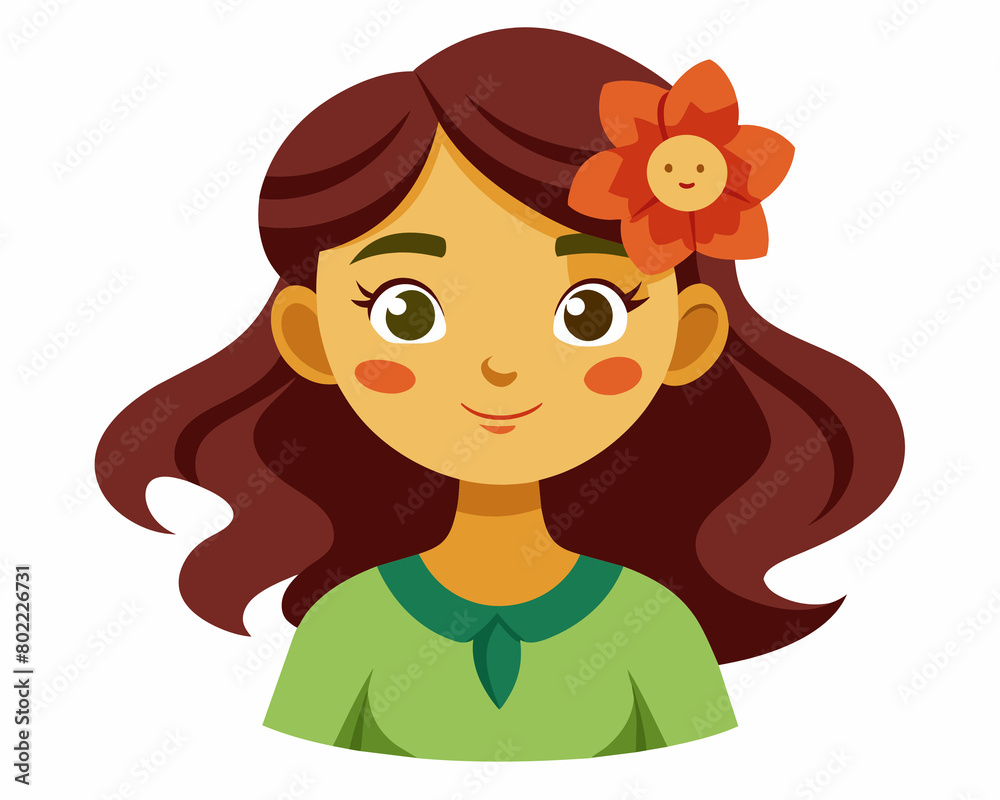 Fototapeta premium girl with a flower