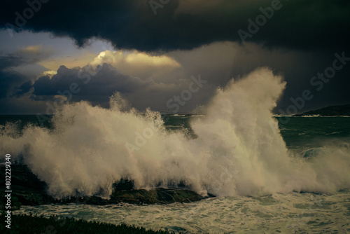 storm over the sea