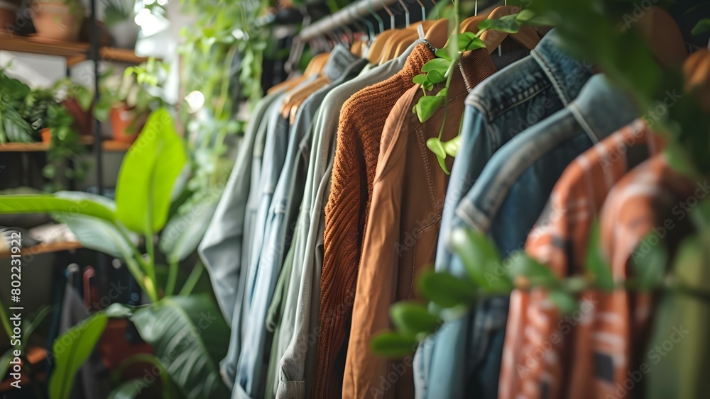 Obraz premium Championing Ethical and Sustainable Fashion for Environmental Responsibility. Concept Sustainable Fabrics, Upcycling Trends, Fair Trade Practices, Eco-Friendly Brands