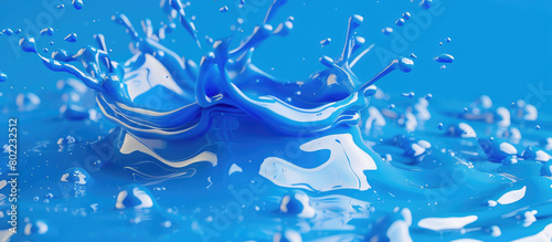 Wallpaper Mural Minimal blue Abstract background with geometric graphic elements. Simple illustration background for presentation, banner, web. Minimalistic 3d texture. Torontodigital.ca