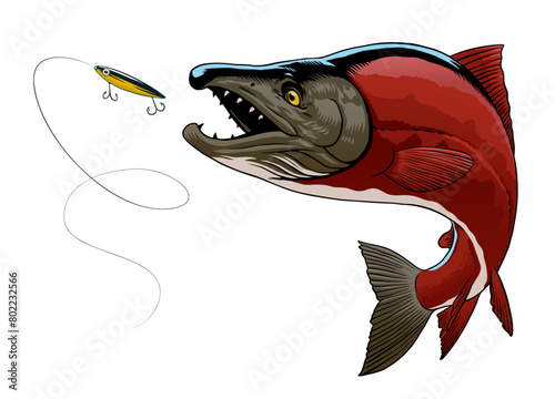 Sockeye Salmon Fish Catching Fishing Lure