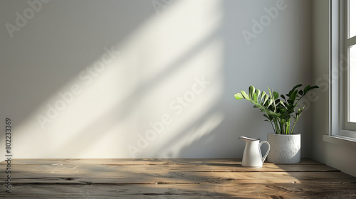 background with house plants and copy space