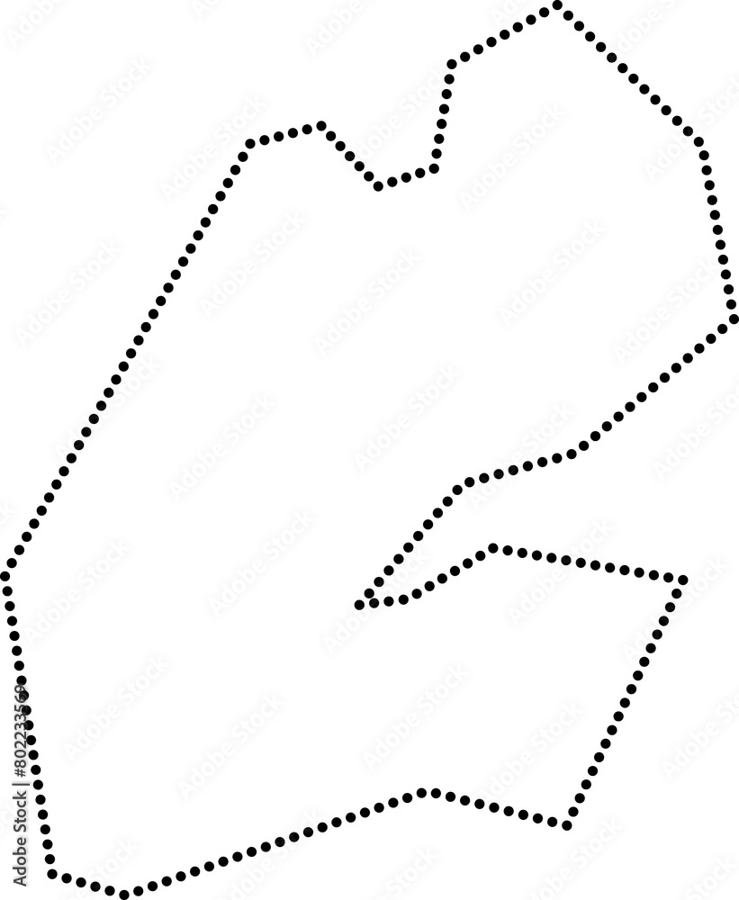 dot line drawing of djibouti map. dot line drawing of djibouti map.