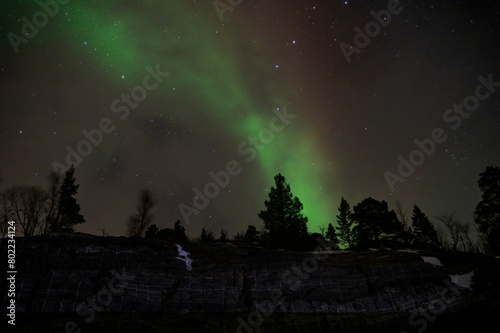 Une aurore boréale en Laponie