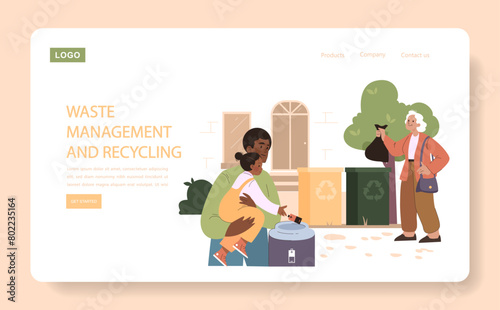 Waste Management and Recycling set.