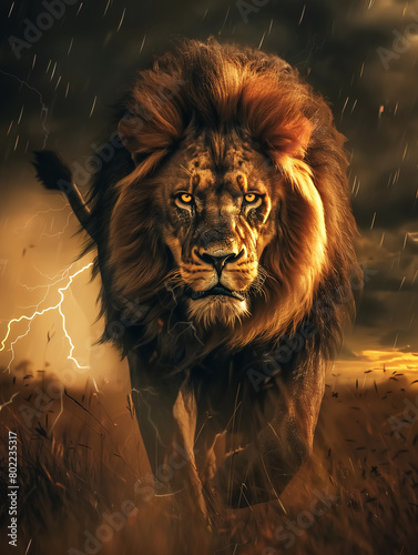 lion king  majestic wildlife in nature jungle. Wall Art Design for Home Decor  4K Wallpaper and Background for desktop  laptop  Computer  Tablet  Mobile Cell Phone  Smartphone  Cellphone
