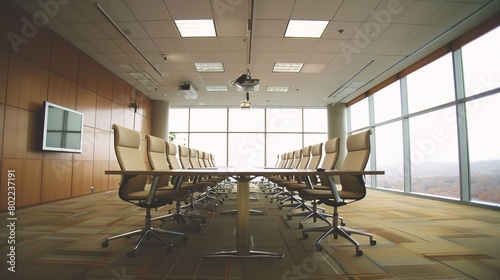 Empty meeting room in office