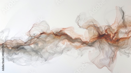 Abstract painting with muted greys and browns