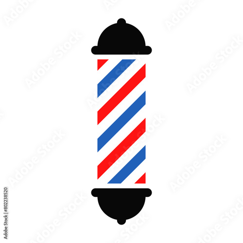 Barber pole icon isolated on white background